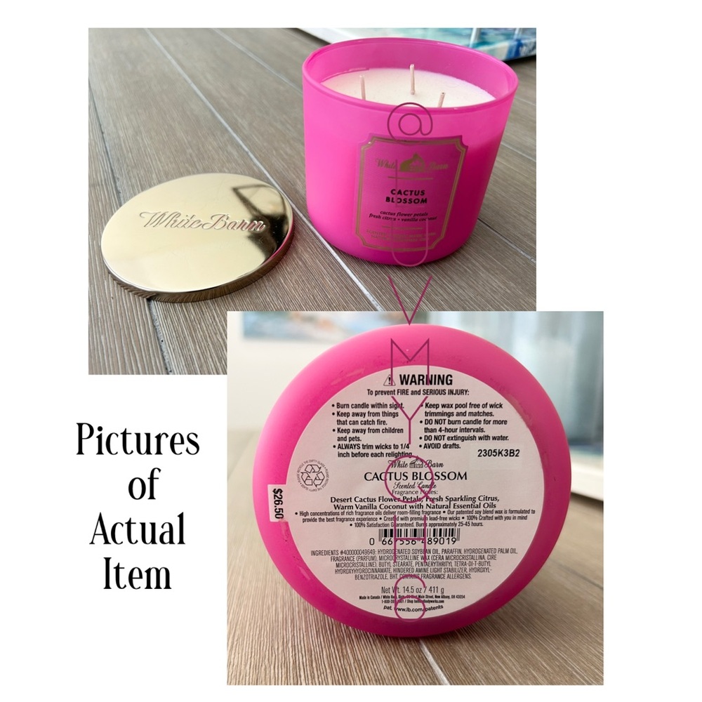 Bath & Body Works White 3-Wick Candle - Picture 2 of 2
